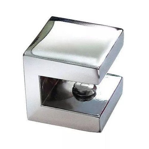 SUPORTE FENDA QUADRADO PARA VIDRO 10MM - PACOTE COM 100 UNIDADES
