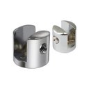Ver imagem 1 de Kit 500 Suporte prateleira fenda cromado para vidro de 6mm - (pacote com 500 peças)