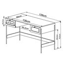 Ver mais imagens de Estante Livreiro Home Office e Mesa Escrivaninha Industrial Indy A03 Nero Dourado - Lyam Decor