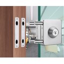 Ver imagem 3 de Fechadura Quadrada de Pressão em Inox para Porta Vidro - Vidro/alvenaria