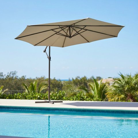 Ombrelone Base Lateral em Aluminio com Proteção 50UV Tahiti Fratini