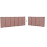 Cabeceira em L para Cama Box Solteiro Proteção Lateral Estofada - Rose Suede - 5