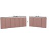 Cabeceira em L para Cama Box Solteiro Proteção Lateral Estofada - Rose Suede - 6