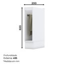 Ver imagem 3 de Balcão Porta Toalha Americana Branco com Tampo Calcare - Móveis Henn