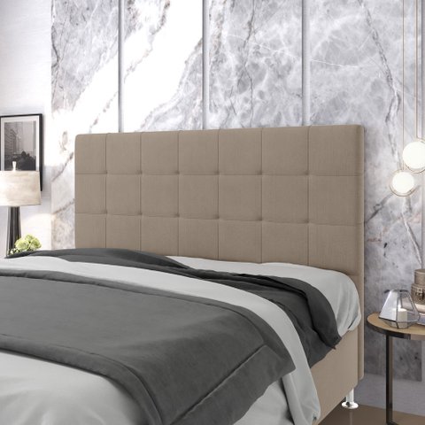 Cabeceira Áurea 160 para Cama Queen Z-006 Sued Capuccino Aradecor