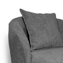 Ver imagem 4 de Poltrona Decorativa para Sala Quarto Aisha Orgânica Élpis Móveis Boucle Cinza