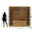 Ver imagem 5 de Roupeiro 100% MDF Canadá 223cm 6 Gavetas e 6 Portas - Nature/Brisa Vila Rica