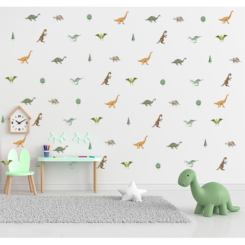 Adesivo de Parede Dinos Coloridos - Dinossauros