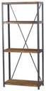 Ver imagem 1 de Estante Houston Madeira Rustic Brown Estrutura em Grafite 179cm -38373