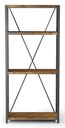 Ver imagem 2 de Estante Houston Madeira Rustic Brown Estrutura em Grafite 179cm -38373