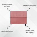 Ver imagem 3 de Cabeceira para Cama de Casal 140 Cm Ivy Suede Rosê Suede