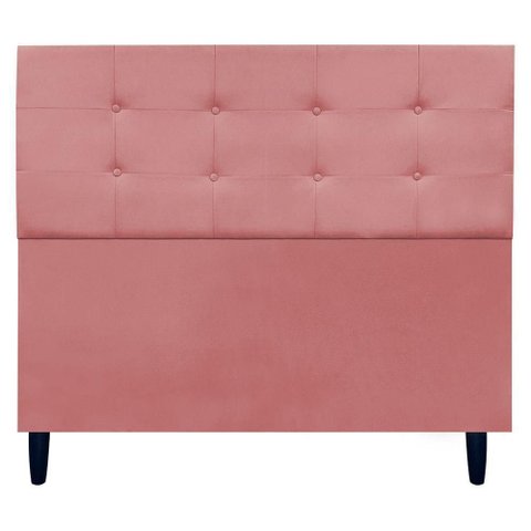 Cabeceira para Cama de Casal 140 Cm Ivy Suede Rosê Suede