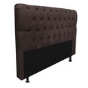 Ver imagem 3 de Cabeceira Estofada Capitonê Livia 140cm Casal para Cama Box Corino Marrom - Gat Magazine