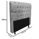 Ver imagem 4 de Cabeceira Estofada Capitonê Livia 140cm Casal para Cama Box Corino Marrom - Gat Magazine