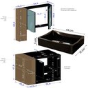 Ver imagem 4 de Gabinete Banheiro Star com Espelheira e Cuba Dalla Preta Pistache/naturale
