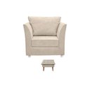 Ver imagem 2 de Kit 01 Poltrona Lisboa Decorativa + 01 Puff Opala Decorativo Suede