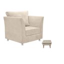 Ver imagem 1 de Kit 01 Poltrona Lisboa Decorativa + 01 Puff Opala Decorativo Suede