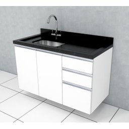 Cozinha Modulada Branco Fosco 100% Mdf - 2