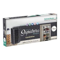 Sapateira Grande 6 Prateleiras Organizador Armario Portátil Desmontavel para Roupas Tenis Calçados C - 2 Sapateira Grande 6 Prateleiras Organizador Armario Portátil Desmontavel para Roupas Tenis Calçados C - 2
