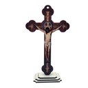 Ver imagem 1 de Crucifixo Cruz Medalha de São Bento Mesa e Parede Madeira 15 Cm