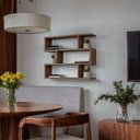 Ver imagem 4 de Nicho de Parede Decorativo Nogal Zig para Sala Quarto Hall