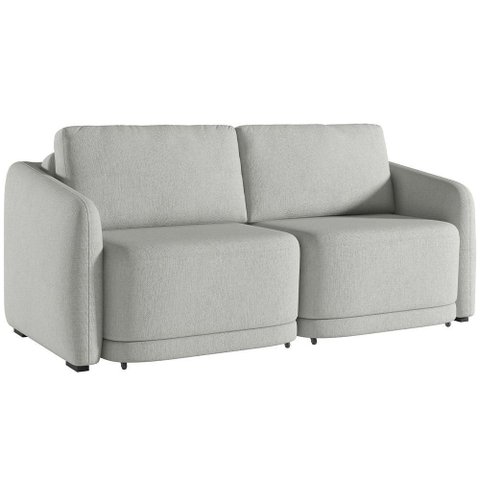 Sofá Cama para Sala de Estar 3 Lugares 236cm Montserrat K01 Linho Cinza - Lyam Decor