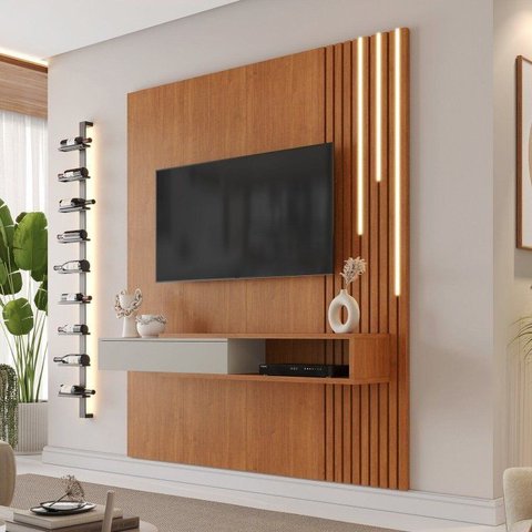 Painel para TV até 65 Polegadas com LED 100% MDF 182CMX217CM Impérium