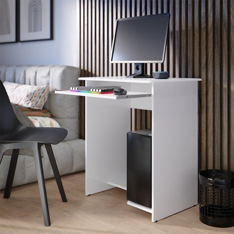 Mesa de Computador 65cm Prática Compacta - Branco