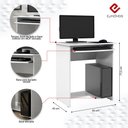 Ver imagem 4 de Mesa de Computador 65cm Prática Compacta - Branco