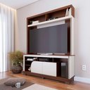 Ver imagem 2 de Home Estante Belaya Sala para Tv de até 65 Polegadas Nogueira-off White Matte Nogueira-off White