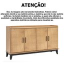 Ver mais imagens de Kit Balcão e Buffet Aparador 100% Madeira Maciça Noble Carvalho/Preto