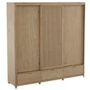 Ver imagem 1 de Guarda Roupa Casal 221cm 3 Portas Madeira Maciça Nira Tauari F07 - Mpozenato