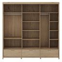 Ver imagem 5 de Guarda Roupa Casal 221cm 3 Portas Madeira Maciça Nira Tauari F07 - Mpozenato
