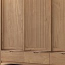 Ver imagem 7 de Guarda Roupa Casal 221cm 3 Portas Madeira Maciça Nira Tauari F07 - Mpozenato