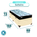 Ver imagem 3 de Cama + Bau Blindado e Colchão Molas Ensacadas Solteiro - Life Gold Paropas