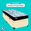 Ver imagem 4 de Cama + Bau Blindado e Colchão Molas Ensacadas Solteiro - Life Gold Paropas