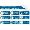 Ver imagem 2 de Cama Box Base Universal Solteiro Sommier Rústico Bordado Clean (88x188x30) - Paropas