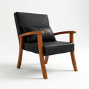 Ver imagem 3 de Kit 2 Poltronas Jade Tecido Corino para Sala de Estar Moderna Decorativa:preto