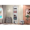 Ver imagem 5 de Sapateira / Multiuso MARR 1 Porta Com Espelho Prateleiras Internas Cor Branco JA