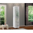 Ver imagem 1 de Sapateira / Multiuso MARR 1 Porta Com Espelho Prateleiras Internas Cor Branco JA