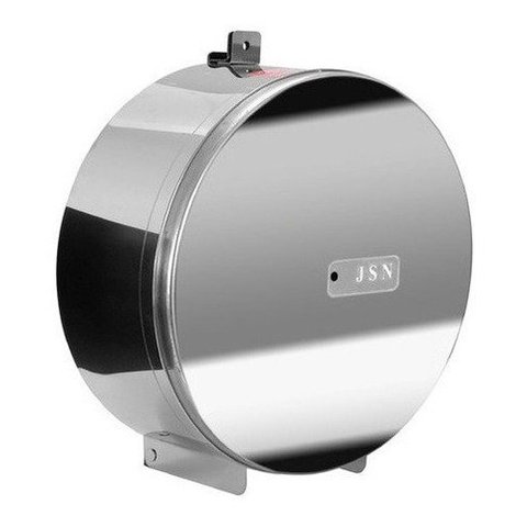 Suporte Rolo Papel Higienico Aço Inox Com Porta Cadeado 300m