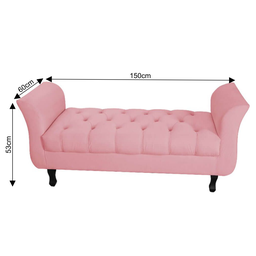 Recamier Grécia Calçadeira Decoração Moderno Quarto Sala Estar Jantar Suede - 2