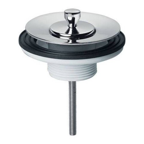 Válvula de Saída D´Água Universal Para Lavatório com Tampa de Metal Luxo Cromado Docol