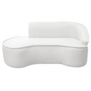 Ver imagem 3 de Kit Divã Recamier Orgânico Marrocos 180cm Lado Esquerdo e 1 Poltronas Amore Bouclé Branco