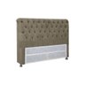 Painel de Cama Box Estofada King Imperatriz Plus Suede Marrom Taupe - Simbal - 1