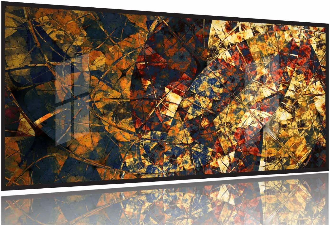 Quadro Escritório Advocacia Direito Malhete Arte 130x60 Moldura Preta 2x2