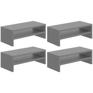 Kit 04 Suportes Para Monitor Stand Home Office Lap 63 cm L03 Cinza - Lyam Lyam Decor