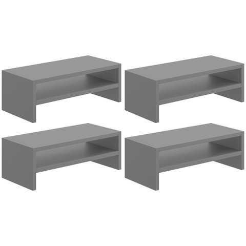 Kit 04 Suportes Para Monitor Stand Home Office Lap 63 cm L03 Cinza - Lyam Lyam Decor