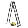 Escada Articulada de Aluminio 16 Degraus Multiuso 4x4 Black Edition e Handybox - 1