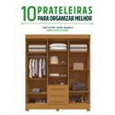 Ver imagem 6 de Guarda Roupa Casal Bolívia com Espelho 6 Portas 100% MDF Linhamobília Cinamomo